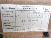 VRATNI PANEL OEM N. PNPSTBWSR7E38BR4P ORIGINAL REZERVNI DEL BMW SERIE