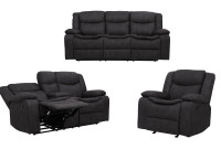 sedežna garnitura Safir 3+2+1, 5x relax mehanizem, antracit mikrofibra