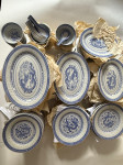 Kitajski porcelanasti jedilni servis Blue Rice Pattern Ling Long