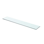 vidaXL Polica Prosojno Steklo 70x12 cm
