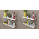 vidaXL Stenske police 4 kosi 60 cm bele barve