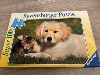 Puzzle Ravensburger - 100 kos - Kuža in muca