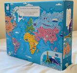 Puzzle sestavljanka sveta, zemljevida, znamenitosti sveta