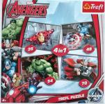 Sestavljanka Avengers 4x (Trefl Puzzle)