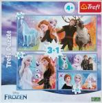 Sestavljanka Frozen 3+1 (Trefl Puzzle), Ledeno kraljestvo