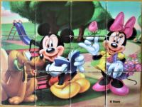 Sestavljanka kocke risanih junakov Disney 6 v 1 (12 kock)