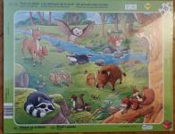 Toy - Kartonasta sestavljanka živalski vrt (12) , živali v gozdu (10)