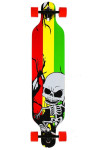 Longboard deska motiv SKELETON ABEC9 drop thru