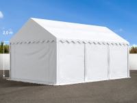 Skladiščni šotor 4x (4,6,8,10) m, PVC 700, s talnim okvirjem, bel