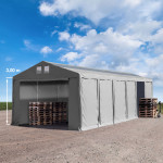 Skladiščni šotor 6m x 12m - 3,0 m str.višine, 4,0m greben; PVC 850N