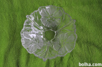 Kristalna skleda - rožni motiv