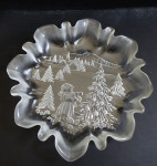 Krožnik ali nizka skledica Mikasa Crystal Christmas story