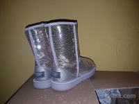 UGG classic short sparkles silver