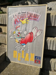 1988 Roger Rabbit, Who framed,Rwlax poster, velik plakat,zastekljen