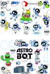 Astrobot Gadget nalepke Paladone - novo