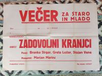 KVINTET ZADOVOLJNI KRANJCI S PEVCI IN HUMORISTOM - PLAKAT