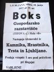 PLAKAT - BOKS, LJUBLJANA - KAMNIK, HRASTNIK, TRST, LJ., 1977