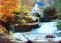 Poster - Plakat- narava-palme-potok-gore-morje 70 x 100 cm