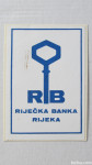 RIJEČKA BANKA- nalepka iz 80-tih let
