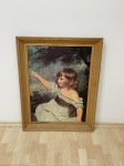 Slika starejša motiv Deklica 63 x 84 cm