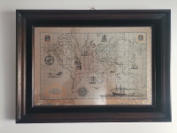 Srebrni zemljevid sveta Royal Geographical Society, Franklin Mint 1976