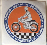 Tomos nalepka 7 cm-Tomos Metalia Comercce izleta 1975