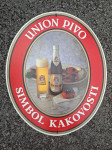 Union pivo - simbol kakovosti, obojestranska ovalna tabla za izobes