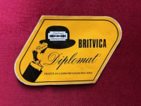vintage nalepka Britvica Diplomat