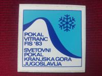 vintage nalepka Pokal Vitranc, Kranjska gora 1983, smučanje