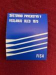 vintage nalepka svetovno prvenstvo v veslanju Bled 1979