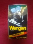 vintage nalepka Wengen, smuk, alpsko smučanje, 1986