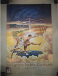Vintage originalni plakat ABC za olimpijske igre v Los Angelos 1984