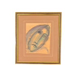(10717) Stane Jarm; mešana tehnika; "Marija"; 26 cm x 30 cm