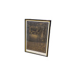 (13166) M.J. - Mešana tehnika; "Rudar na delu"; 28 cm x 37 cm