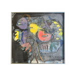 (14604) France Slana; akvarel; "Šopek"; 46cm x 46cm