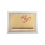 (14638) France Slana; grafika; "Rdeči petelin"; 33 cm x 24 cm