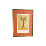 (14640) Rudi Španzl; grafika; "Zelene note"; 26cm x 34cm