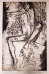 (3936) Grafika MILAN BATISTA "Harlekin in lutka III" 36x54cm