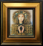 (6453) Umetniška slika IRENA POLANEC Dekle 34cm x 37cm