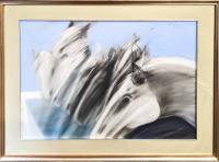 (8183) N/A 1986 Pastel Konji 92,50cm x 73cm