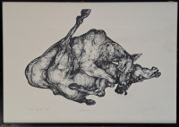 (9222) Slika Jože Marinč, grafika, Kamasutra I, 73cm x 52cm