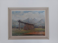 Akad. slikar Janez Kališnik - slika Kozolec