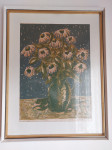Akad. slikar Miha Maleš - slika Cvetje v vazi