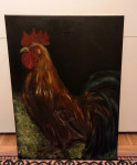 Akrilna slika petelin  50 x 70 cm