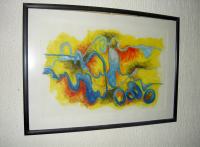 Akvarel - Dim je uničil okolje iz l. 1974