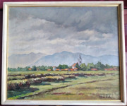 Avgust Deržek - olje na lesonit