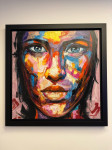 Canvas - Slika olje na platnu - ženski obraz 100 x 100