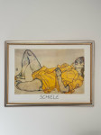Egon Schiele, Laying lady, print, okvirjen, 50x70cm