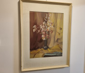 Ervin Kralj, Suho cvetje v vazi, 1987, akril in gvaš