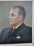Josip Broz Tito - olje platno 70 X 55 cm